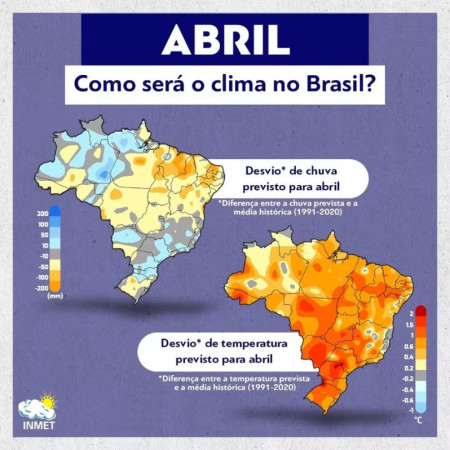 PrevisÃ£o do tempo para abril: saiba como serÃ¡ o clima durante o mÃªs