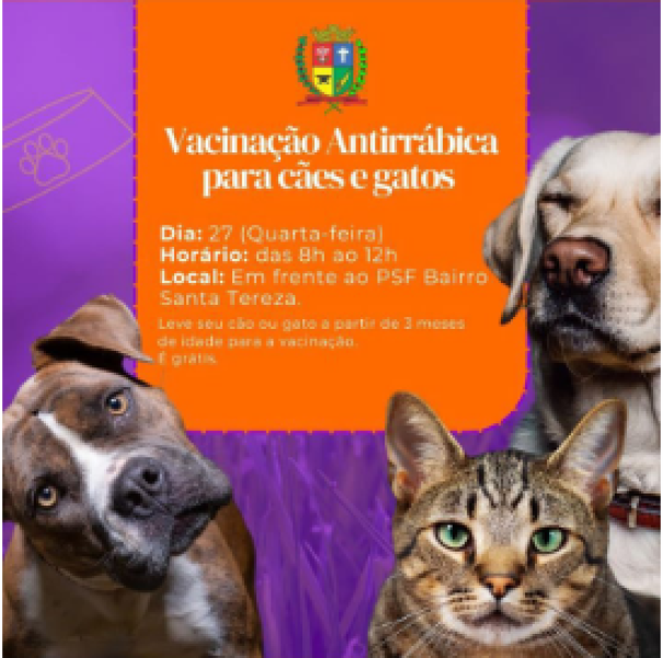 Osvaldo Cruz terá mais uma etapa da campanha de vacinação contra a Raiva Animal