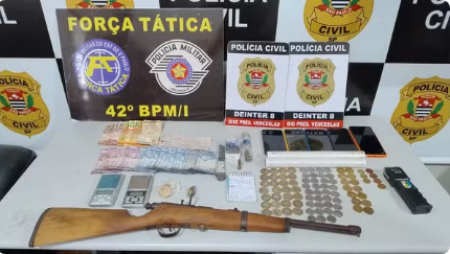Casal de adolescentes Ã© apreendido em flagrante por trÃ¡fico de drogas em Santo AnastÃ¡cio