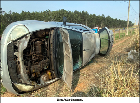 Professora fica ferida em acidente na SP-294 em FlÃ³rida Paulista