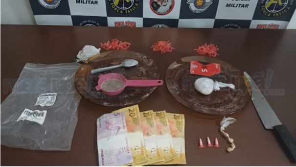 Indivíduo é preso por tráfico de drogas durante patrulhamento da Força Tática em Tupã