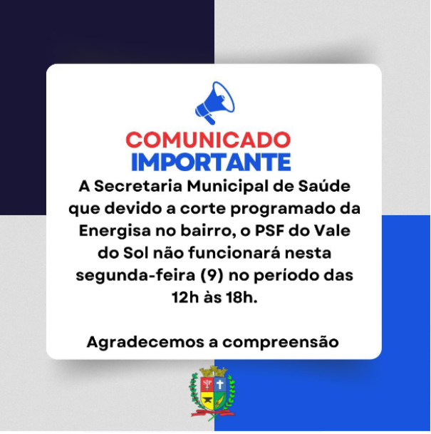PSF do Vale do Sol não atende na tarde desta segunda-feira (09)