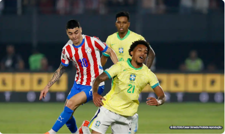 EliminatÃ³rias: Brasil joga mal e perde para o Paraguai por 1 a 0