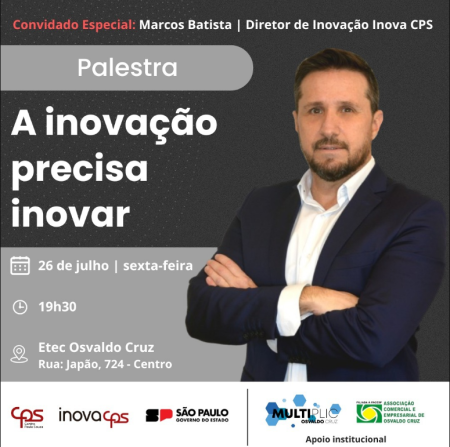 ETEC Amim Jundi de OC realiza palestra inÃ©dita sobre inovaÃ§Ã£o na regiÃ£o