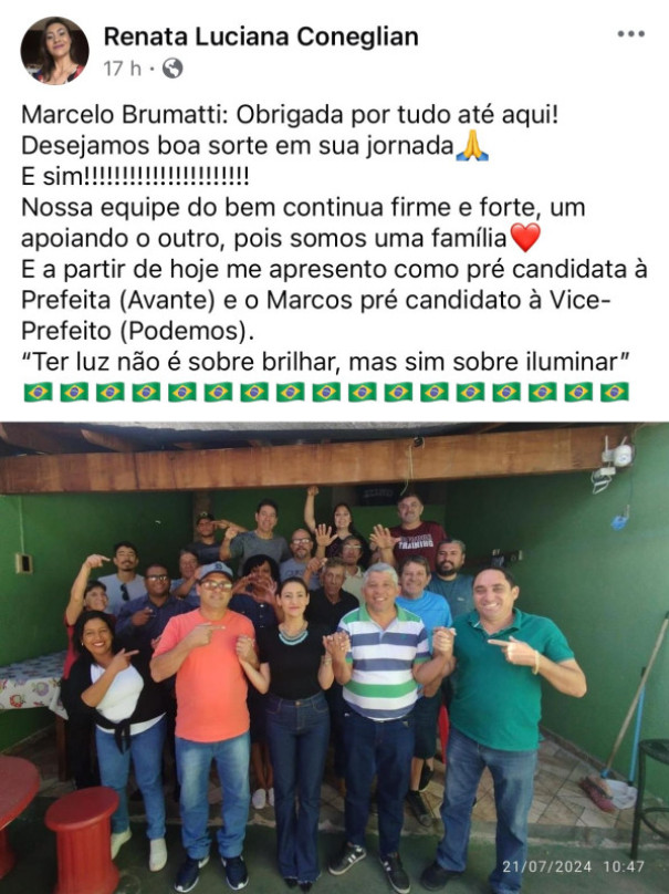 Após desistência de Brumatti, Ex-Secretária da Saúde Renata Coneglian se apresenta como pré-candidata a Prefeita de Osvaldo Cruz