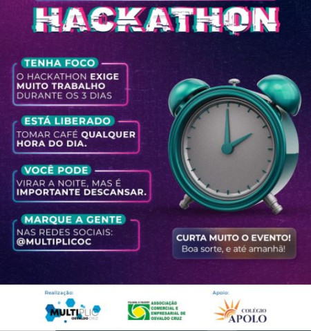 Acontece neste final de semana em Osvaldo Cruz a 2Âª EdiÃ§Ã£o do Hackathon