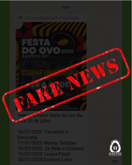 Festa do Ovo de Bastos Ã© alvo de Fake News