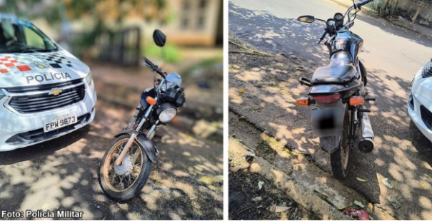Polícia Militar recupera moto furtada por adolescentes em Bastos