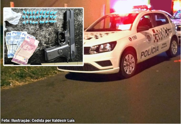 Acusado de praticar vários furtos é flagrado com simulacro de arma de fogo e preso por tráfico em Bastos