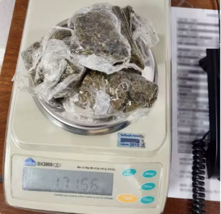 Durante fuga, motociclista joga porÃ§Ãµes de maconha no chÃ£o e acaba preso em Presidente Prudente