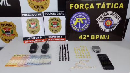 Homem Ã© preso suspeito de utilizar casa e estabelecimento comercial como pontos de venda de drogas em Presidente EpitÃ¡cio