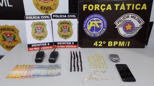 Homem é preso suspeito de utilizar casa e estabelecimento comercial como pontos de venda de drogas em Presidente Epitácio