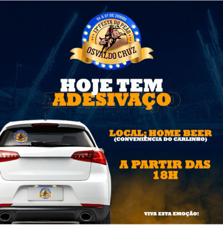 ComissÃ£o Organizadora promove âadesivaÃ§oâ da Festa do PeÃ£o de Osvaldo Cruz 2025