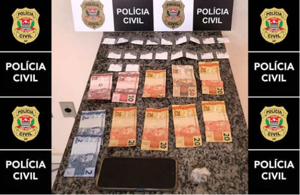 Polícia Civil de Iacri (SP) prende suspeito de tráfico de drogas e apreende cocaína e maconha