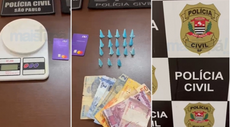 PolÃ­cia Civil prende jovem de 23 anos por trÃ¡fico de drogas em TupÃ£