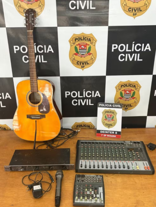 Investigações identificam suspeito de furtar equipamentos de som e instrumento musical de igreja no distrito de Porto Primavera