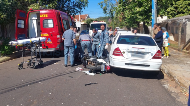 Motociclista fica ferida em colisão na zona leste de Tupã