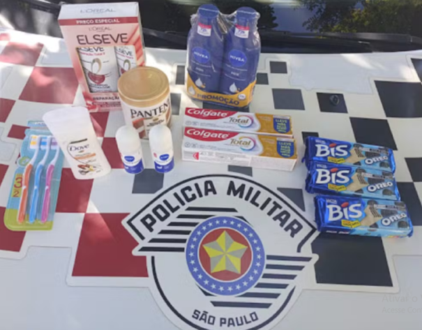 Homem é preso em flagrante após furtar itens de higiene e beleza de estabelecimento comercial, em Presidente Epitácio