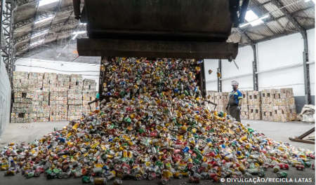 Brasil reciclou 97,3% das latinhas de alumÃ­nio em 2024