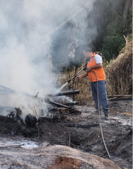 Defesa Civil volta a apagar incÃªndio na regiÃ£o do Sotei Furuguem