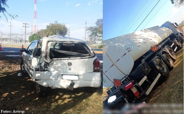 Cachorro na pista provoca acidente em rodovia de Paraguaçu Paulista
