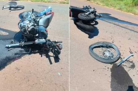 Acidente entre carro e moto deixa ferido na manhÃ£ de Natal em Presidente Venceslau