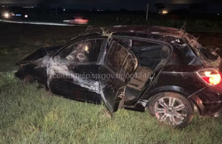 Motorista morre apÃ³s capotamento na SP-294 em Tupi Paulista