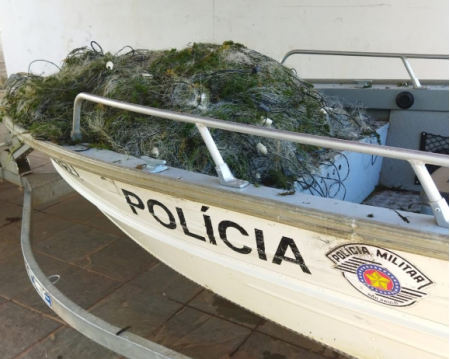 Patrulhamento apreende 1.400 metros de redes de pesca em Panorama