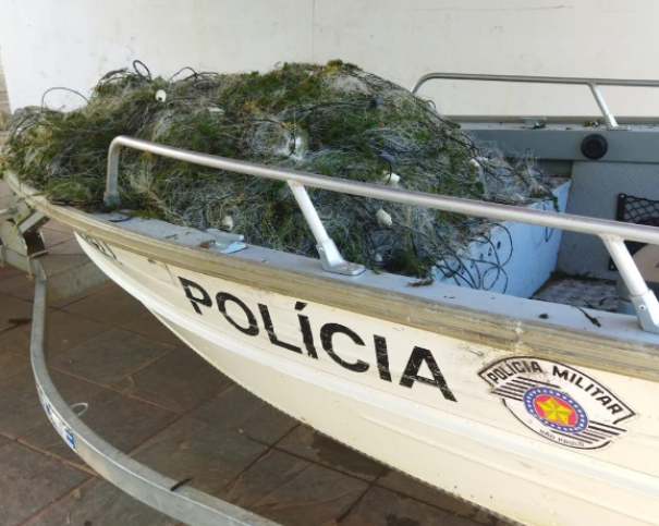 Patrulhamento apreende 1.400 metros de redes de pesca em Panorama