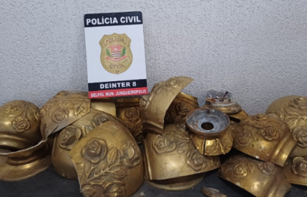 Polícia Civil recupera bronze furtado de cemitério em Junqueirópolis