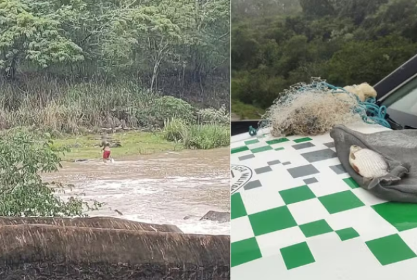 Homem é flagrado pescando em área proibida durante a Piracema em Parapuã