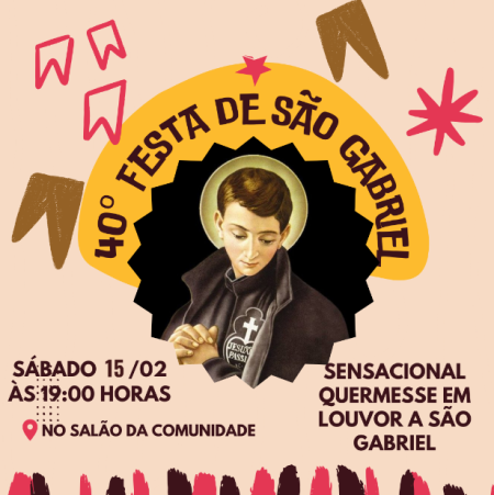 Acontece neste final de semana a Tradicional Quermesse da Comunidade de SÃ£o Gabriel de Osvaldo Cruz