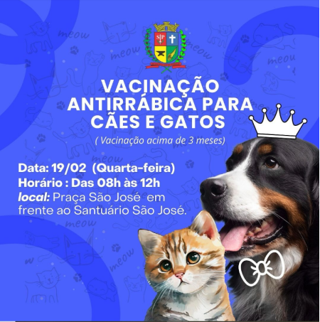 Osvaldo Cruz realiza Rotina de VacinaÃ§Ã£o AntirrÃ¡bica nesta quarta-feira