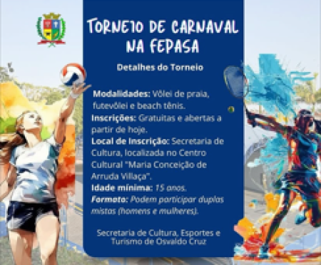 Osvaldo Cruz prepara torneios para a Ã¡rea da antiga Fepasa durante o Carnaval
