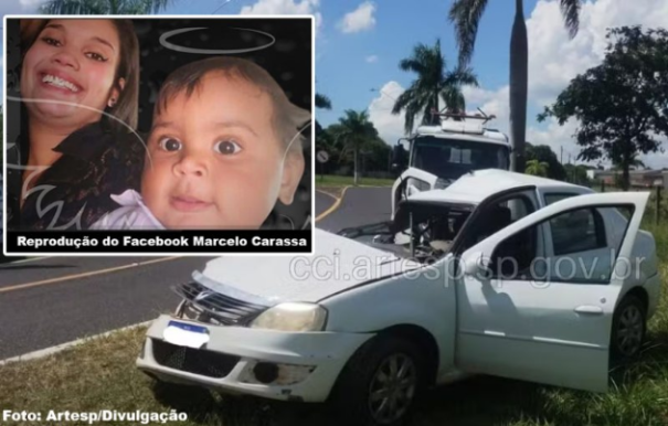 Mãe e filho morrem em acidente de trânsito em Quintana (SP)