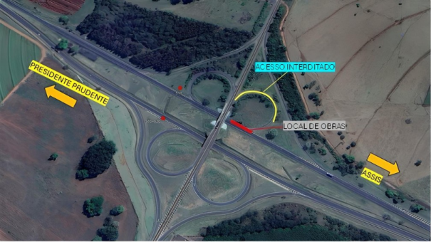 Obras no asfalto interditam alça de acesso da Rodovia Raposo Tavares, em Regente Feijó