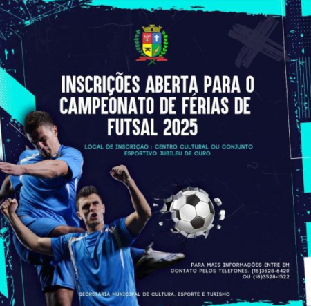 InscriÃ§Ãµes para Campeonato de FÃ©rias de Futsal de Osvaldo Cruz terminam hoje