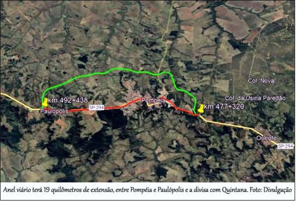 Audiência pública vai debater desvio da SP-294, em Pompéia
