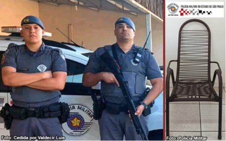 Acusado Ã© detido com cadeira de Ã¡rea furtada de residÃªncia em Iacri (SP)