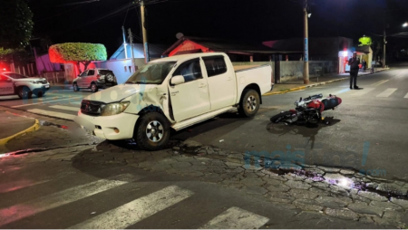 Motociclista sem habilitaÃ§Ã£o fica ferido em colisÃ£o em TupÃ£