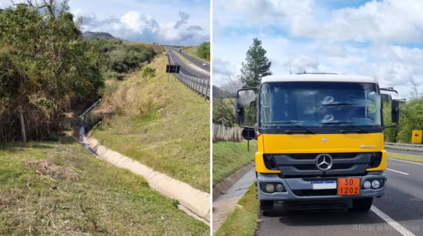 Três mil litros de diesel caem em córrego de Marília, após vazamento de caminhão na SP-333