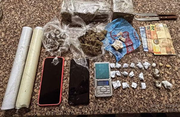 Suspeito tenta se desvencilhar de sacola carregada com maconha, mas dupla acaba presa por tráfico de drogas em Santo Anastácio