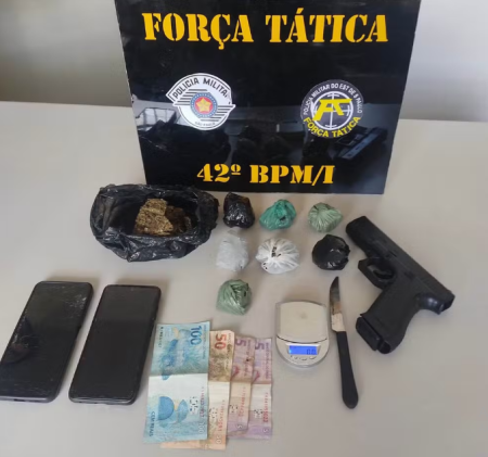 Ao tentar fugir de policiais, casal de adolescentes Ã© apreendido por ato infracional anÃ¡logo ao trÃ¡fico de drogas em Presidente Venceslau