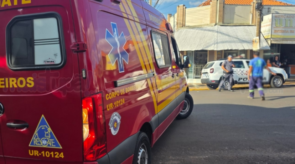 Motociclista fica ferido em colisão no centro de Tupã
