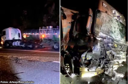 Acidente entre duas carretas causa interdiÃ§Ã£o e congestionamento na SP-280
