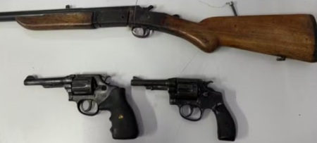 Espingarda e revÃ³lveres sÃ£o apreendidos em sÃ³tÃ£o de residÃªncia e passarÃ£o por perÃ­cia