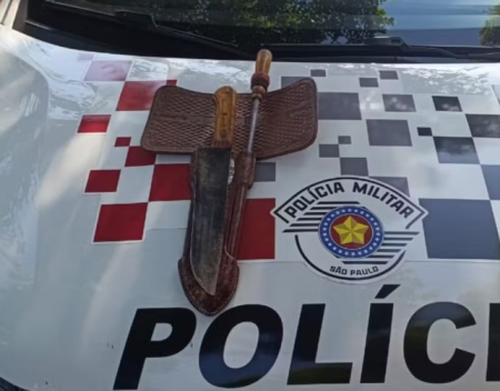 Homem Ã© preso apÃ³s ameaÃ§ar ex-mulher com uma faca, em Presidente EpitÃ¡cio