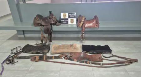 ApÃ³s anÃºncios em redes sociais, investigaÃ§Ãµes encontram em Pirapozinho itens de montaria furtados de fazenda no ParanÃ¡