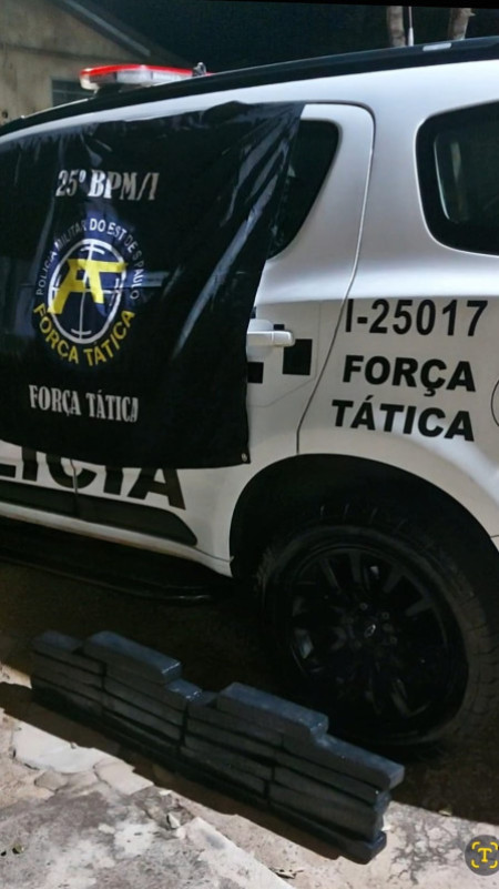 PolÃ­cia Militar em aÃ§Ã£o de ForÃ§a TÃ¡tica faz apreensÃ£o de 22 tabletes de maconha.