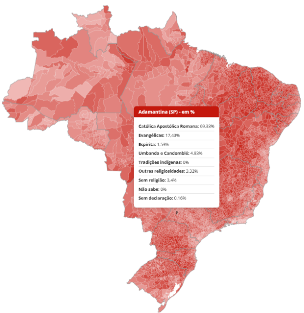 IBGE: dados do Censo revelam o mapa das religiões em Adamantina